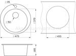 Кухонная мойка GRANULA GR-4801 пирит