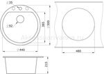 Кухонная мойка GRANULA GR-5101 графит