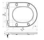 УНИТАЗ ПРИСТАВНОЙ БЕЗОБОДКОВЫЙ BELBAGNO FLAY-R BB1003CBR + BB2111SC