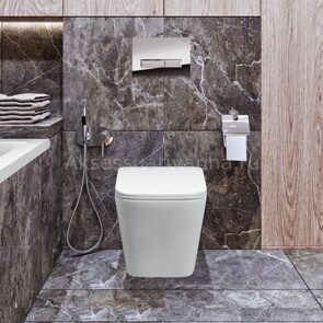 УНИТАЗ ПОДВЕСНОЙ БЕЗОБОДКОВЫЙ С СИДЕНЬЕМ BELBAGNO DUE BB3103CHR/SC