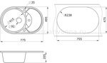 Кухонная мойка GRANULA GR-7801 базальт