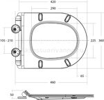 УНИТАЗ ПРИСТАВНОЙ БЕЗОБОДКОВЫЙ BELBAGNO FLAY-R BB1003CBR + BB2111SC